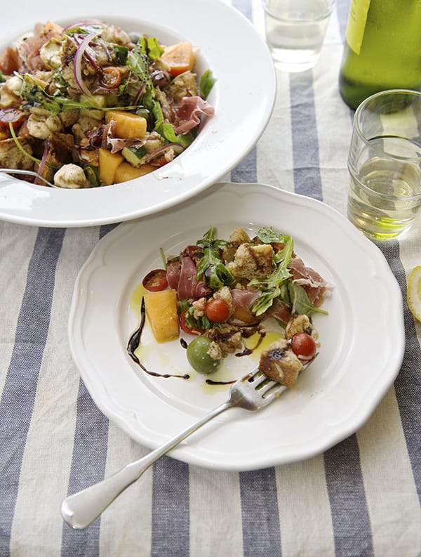 Panzanella Melon Salad_perfect summer brunch!  ~ Yes, more please!