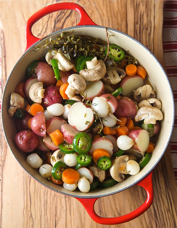 Escabeche-Pickled-Vegetables_ready-to-cook_red-le-creuset_Yes,-more-please!