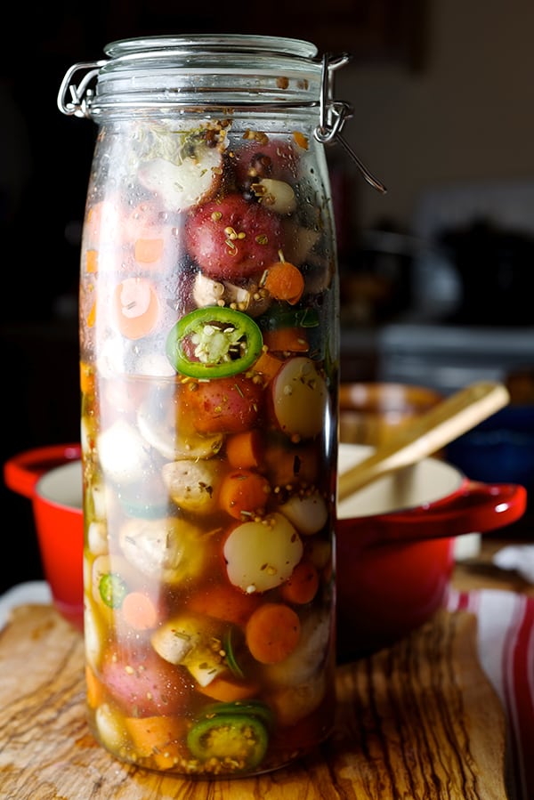 Escabeche_Pickled_ Vegetables_on a jar