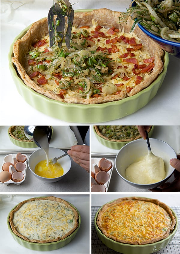 Fennel-Shallot-Bacon-&-Edam-Quiche_assambling