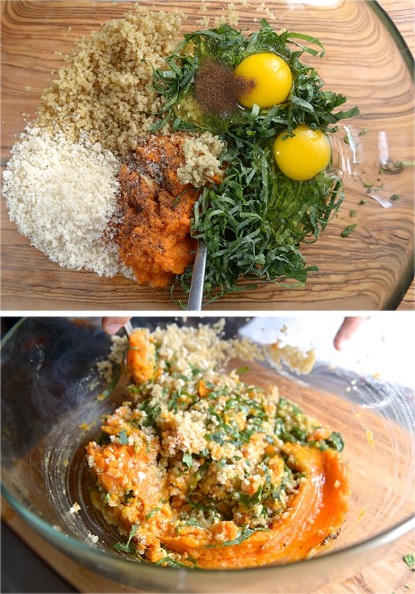 Kale-Sweetpotatoe-and-Quinoa-Fritters_Mixing-ingredients