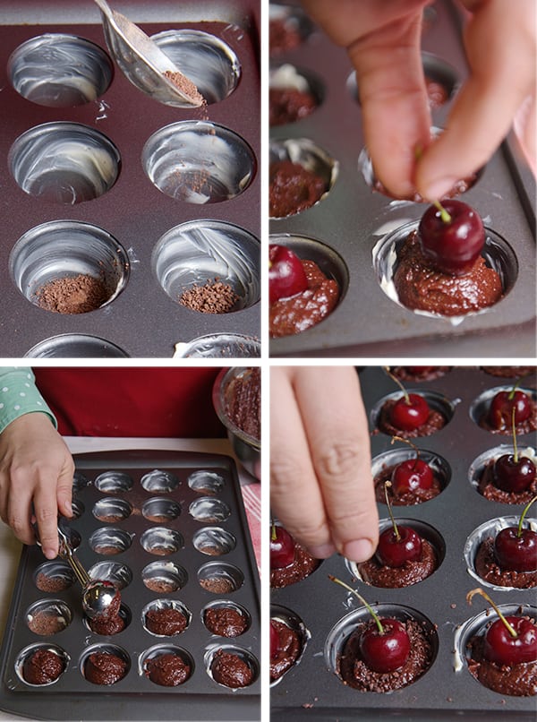 Cacao-Nibs-and-Cherry-Brownies-scooping,-cherring-and-cacao-nibs-sprinkles~Yes,-more-please!