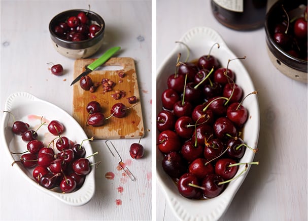 Cacao-Nibs-and-Cherry-Brownies~SOAKING-CHERRIES-IN-DARK-RUM~YES,-MORE-PLEASE!