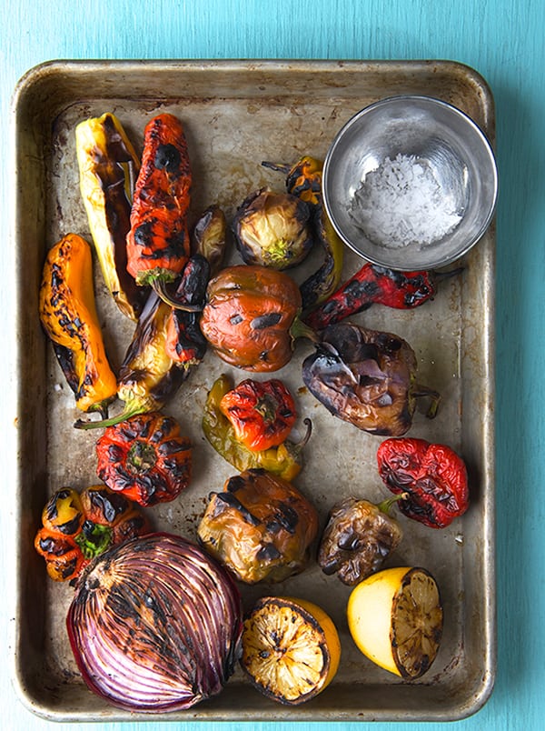 Sweet and Handsome Farro Salad_Grilled-Sweet-peppers-and-Onions