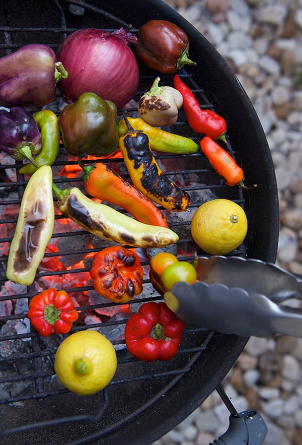 Sweet and Handsome Farro Salad_Grilling-Sweet-peppers